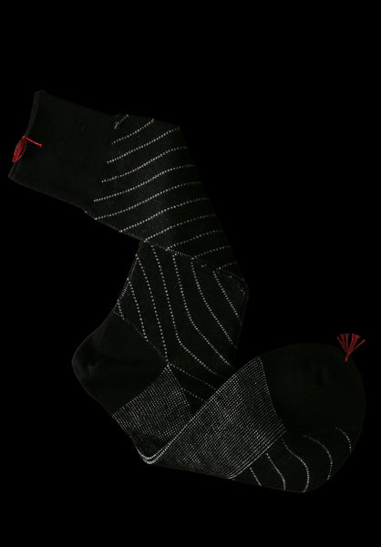 Cashmere Silk Pencil Stripe - Mid-Calf