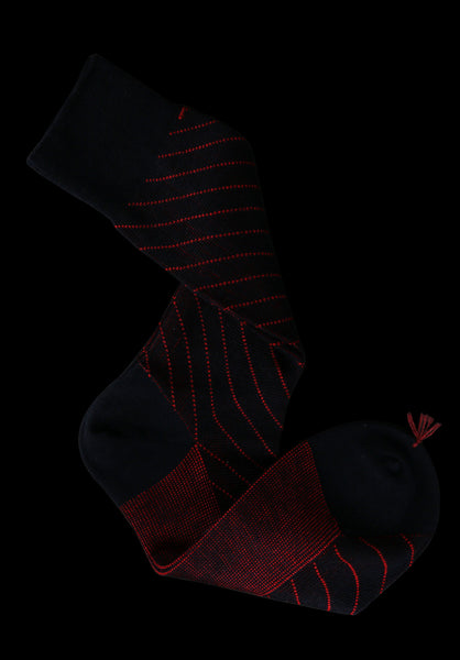 Cashmere Silk Pencil Stripe - Mid-Calf
