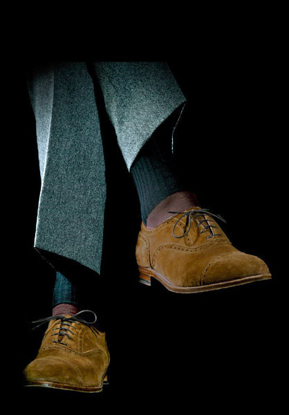 Cashmere + NZ Merino Color Block Mid-Calf