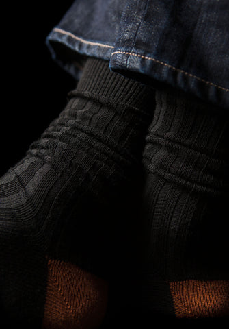 Contrast Color Wool Boot