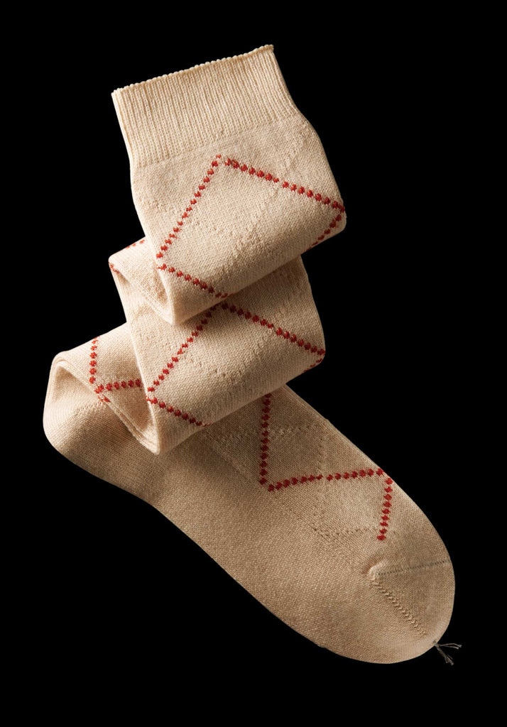 Cashmere Argyle Sock in Charcoal Heather with Wine and Heather Grey main image 0